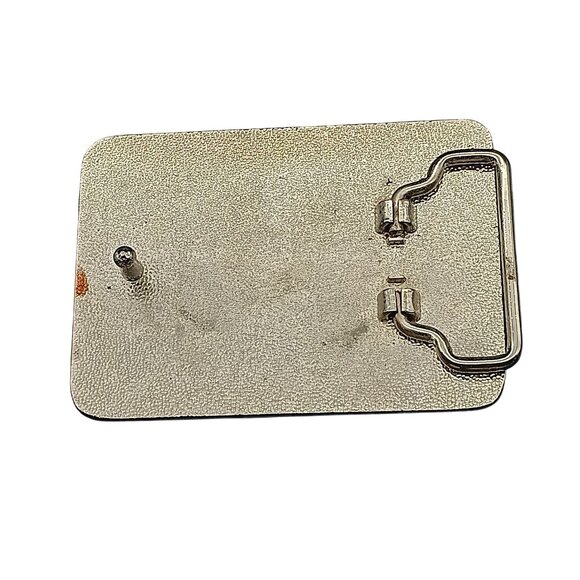 Union Jack Rhinestone Belt Buckle Rectangular Metal Design - Picture 2 of 2